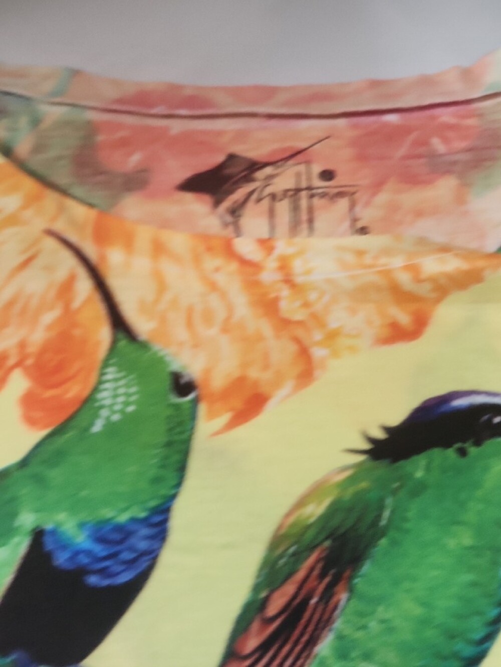 Guy Harvey Short Sleeve Tee in Orange and Black Graphic - Picture 3 of 9